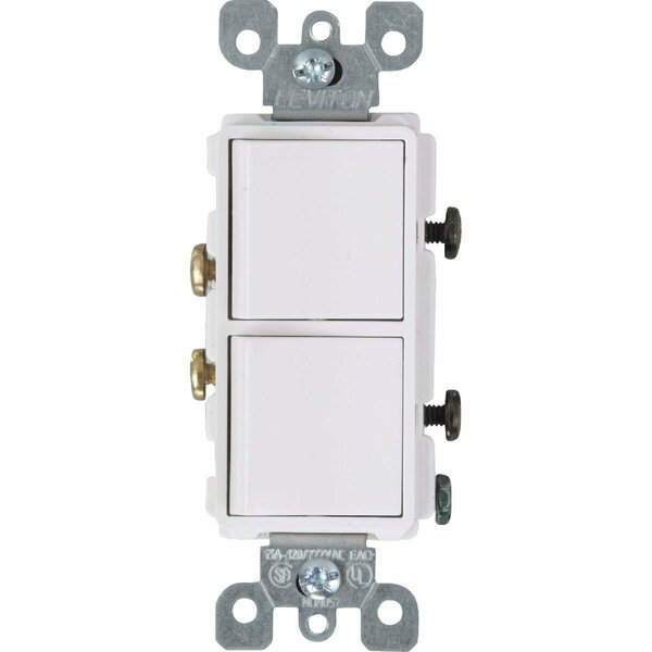 Leviton Single Pole White 15A Duplex Switch R62-5634-WS